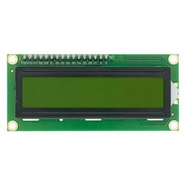 LCD1602 Символьный дисплей 16x2 Зеленый с выводами