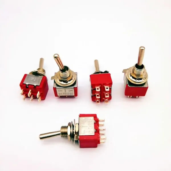 Тумблер MTS-202 3A-250V 6PIN (ON-ON), 5шт
