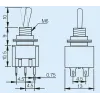 Тумблер MTS-202 3A-250V 6PIN (ON-ON), 5шт