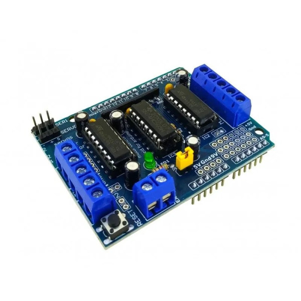 Motor Control Shield L293D (драйвер двигателей и серво) для Arduino