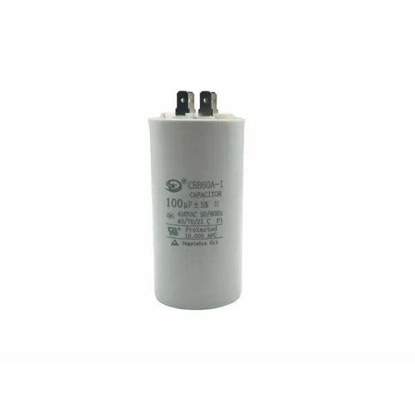 CBB60 40мкФ-450В пусковой конденсатор с клеммами (100х50мм)