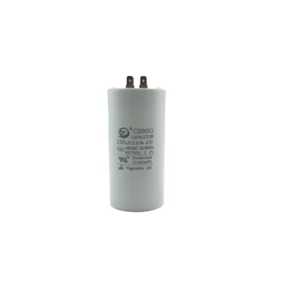 CBB60 150мкФ-450В пусковой конденсатор с клеммами (105х57мм)