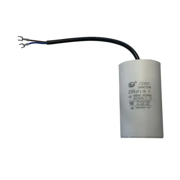 CD60 250мкФ-330В пусковой конденсатор с выводом (105х58мм)