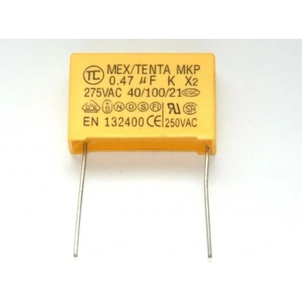 Конденсатор пленочный MEX/TENTA МКР-Х2, 0.47мкФ-275В, шаг 15мм