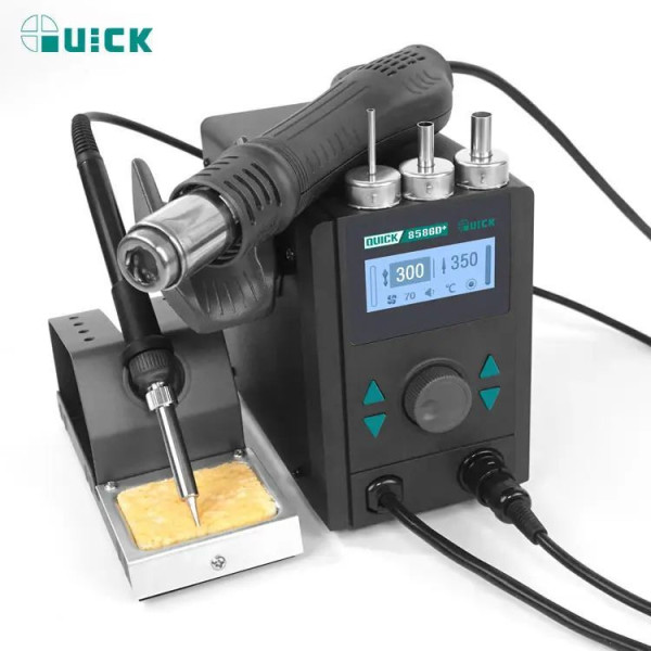 Паяльная станция Quick 8586D+ с термофеном 2 в 1