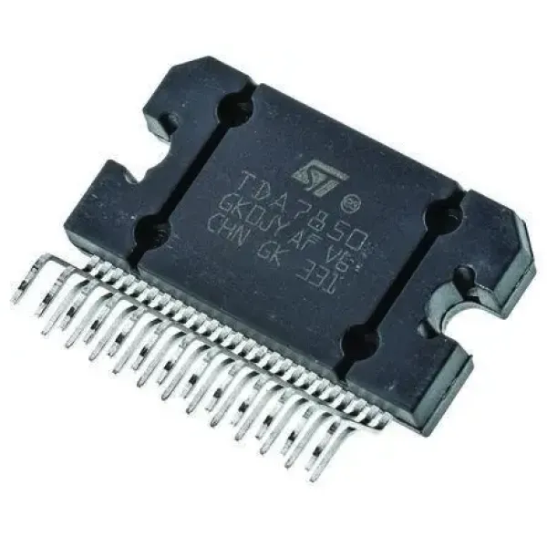 TDA7850, Усилитель низкой частоты 4-CH Stereo 85Вт, Class-AB, Automotive, корпус FLEXIWATT-25, 1шт