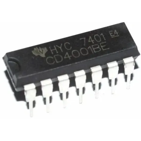 Микросхема CD4001BE, корпус DIP-14, аналог КР1561ЛЕ5